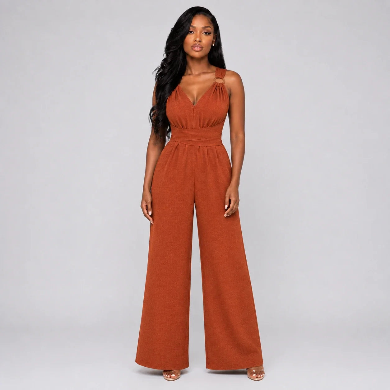 Open Back Wide Leg Jumpsuit WHD0606154
