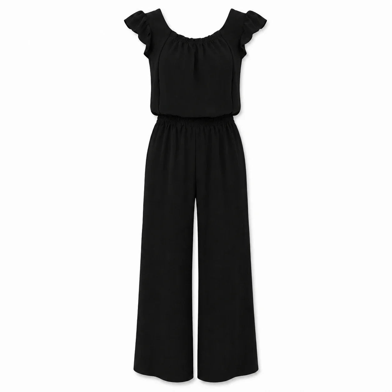 Ruffle Sleeve Wide Leg Jumpsuit WHD0606155