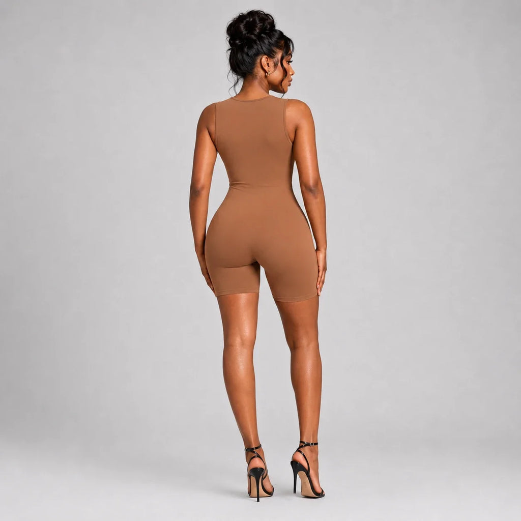 Sleeveless Biker Romper WHD0606157