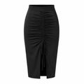 Ruched Drawstring Midi Skirt WHD0606166