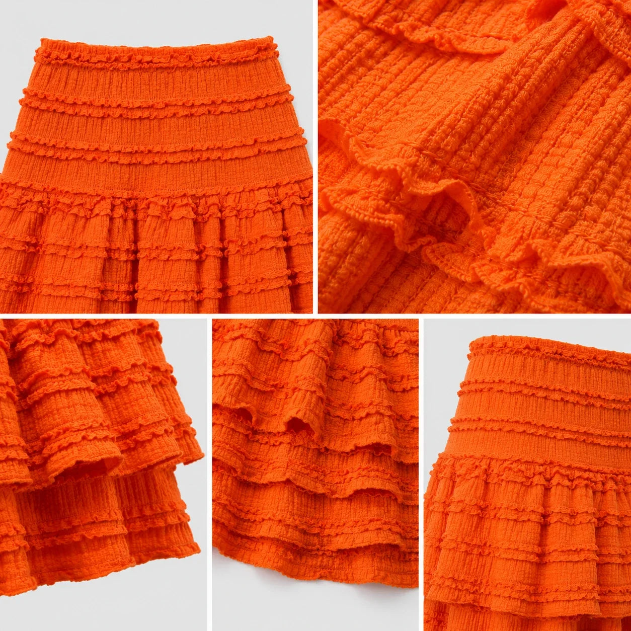 Tiered Ruffle Mini Skirt WHD0606168