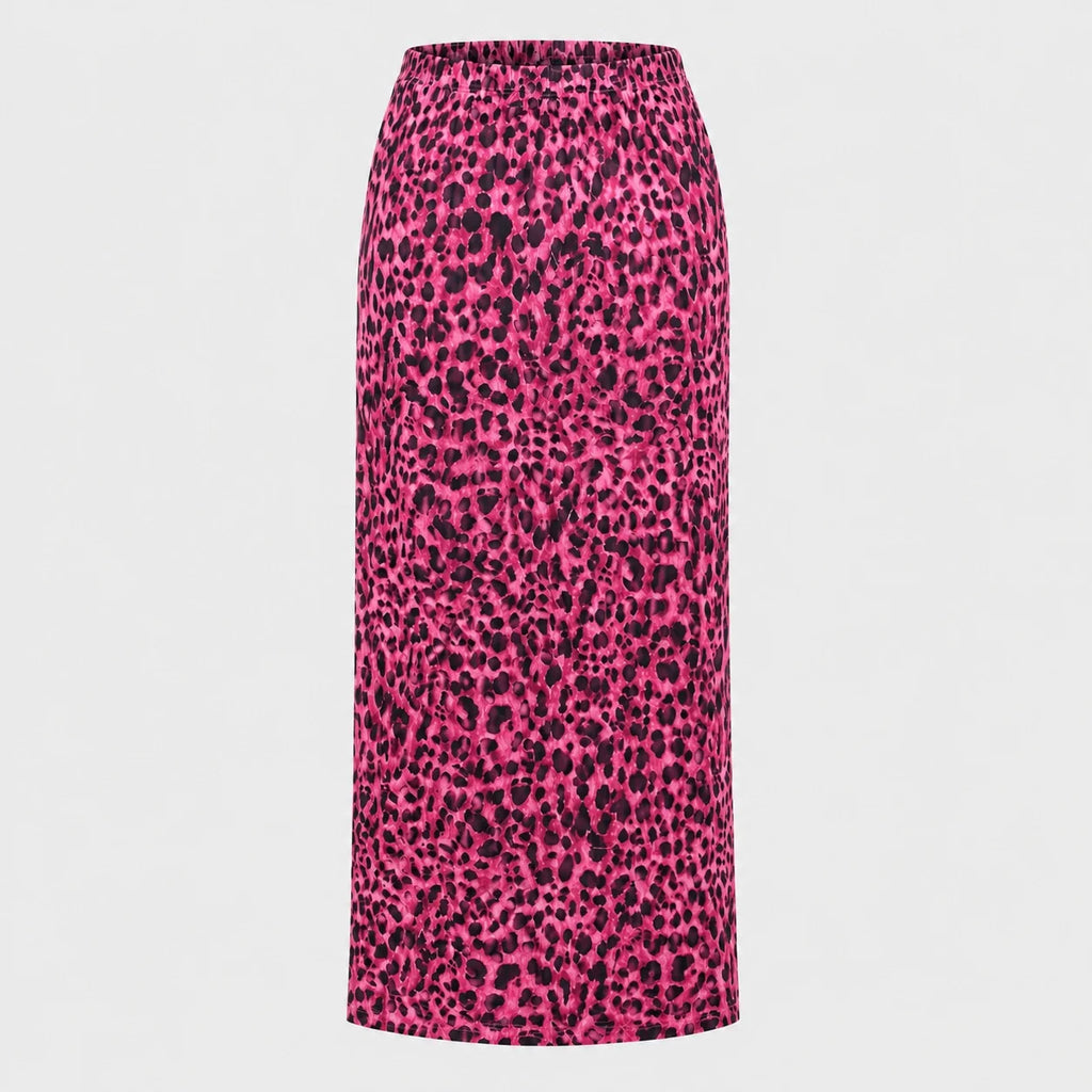 Leopard Print Maxi Skirt WHD0606170