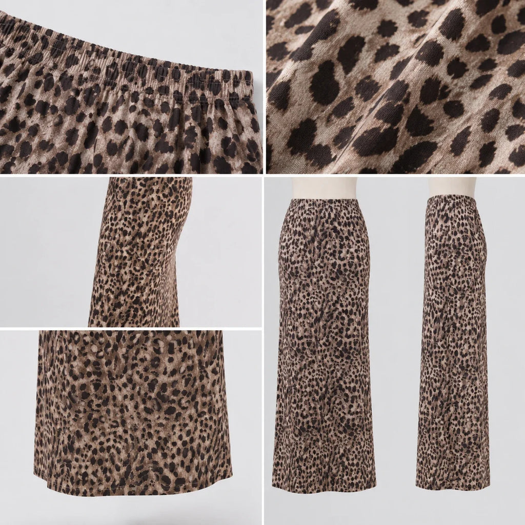 Leopard Print Maxi Skirt WHD0606170