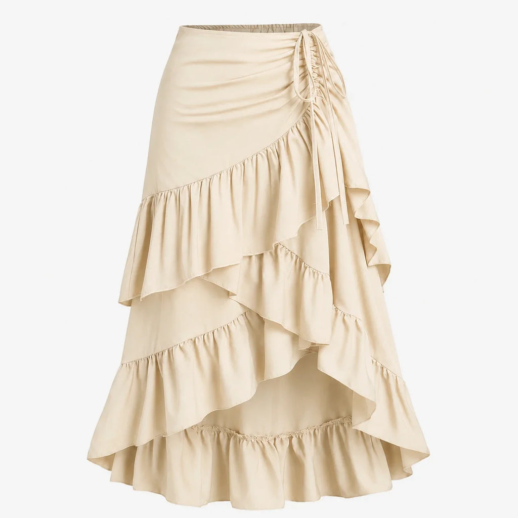 Tiered Ruffle Maxi Skirt WHD0606171