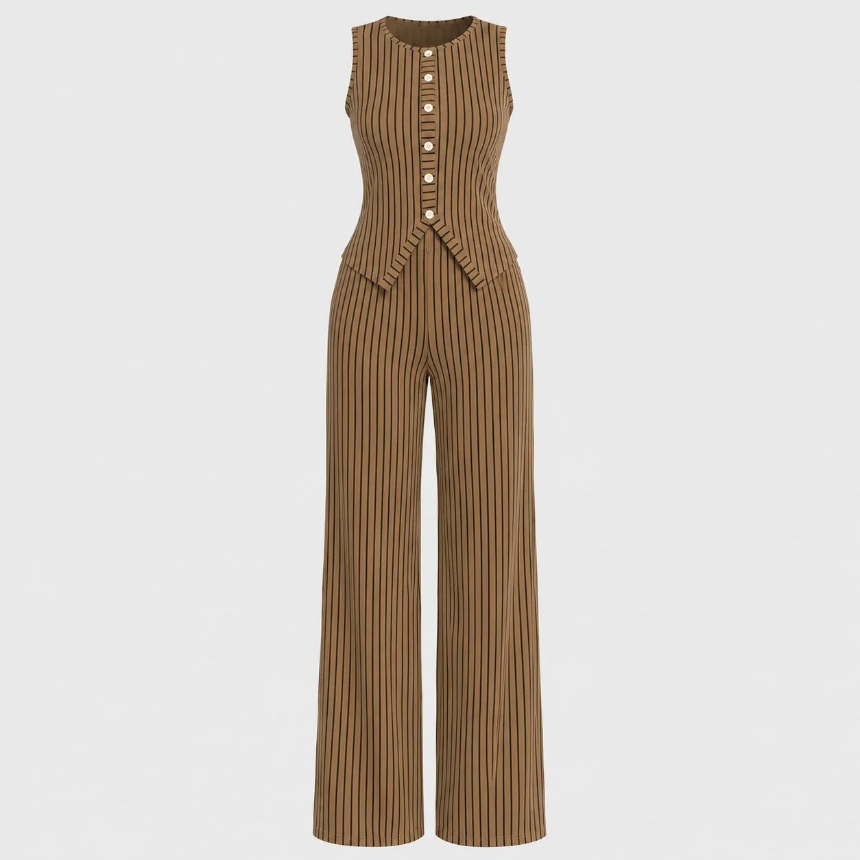 Striped Wide Leg Matching Set WHD0606173
