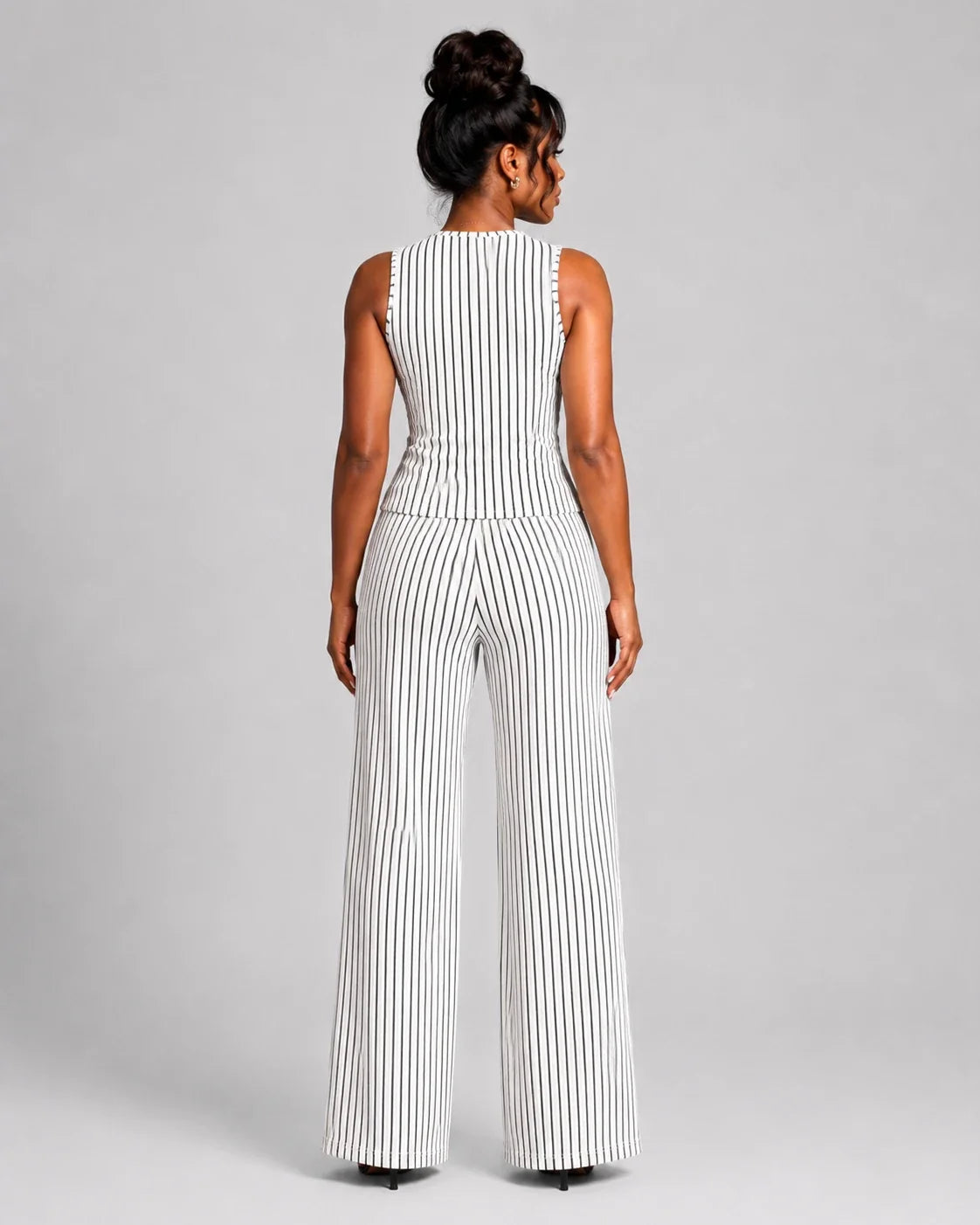 Striped Wide Leg Matching Set WHD0606173
