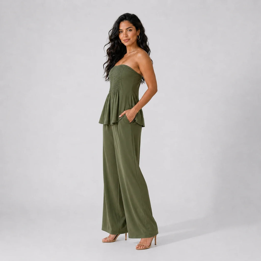 Smocked Crop Maxi Set WHD0606174