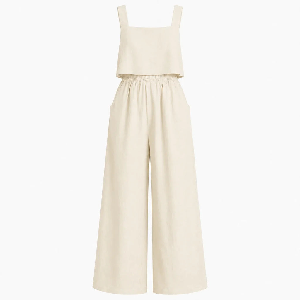 Square Neck Wide Leg Jumpsuit WHD0606175