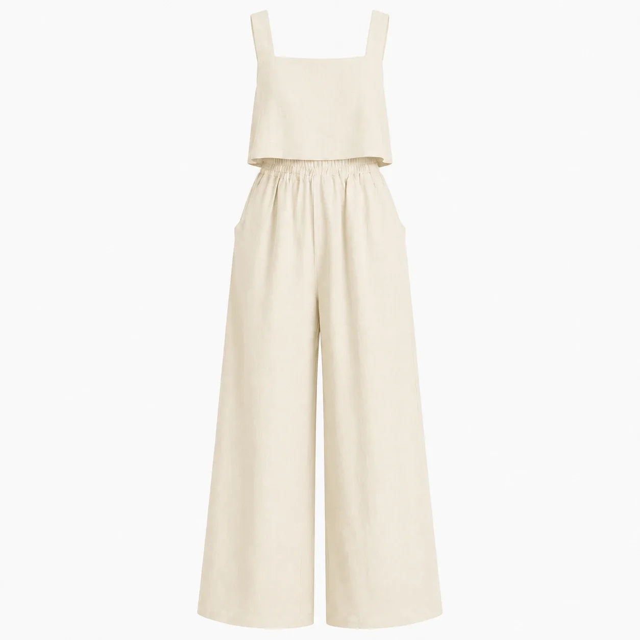 Square Neck Wide Leg Jumpsuit WHD0606175
