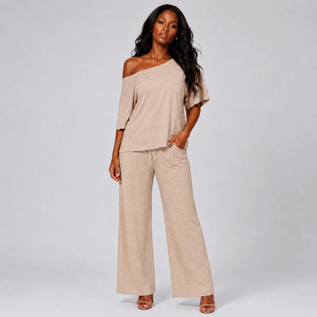 Asymmetric Lounge Pant Set WHD0606177
