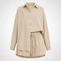 Pinstripe Shirt Shorts Set WHD0606179
