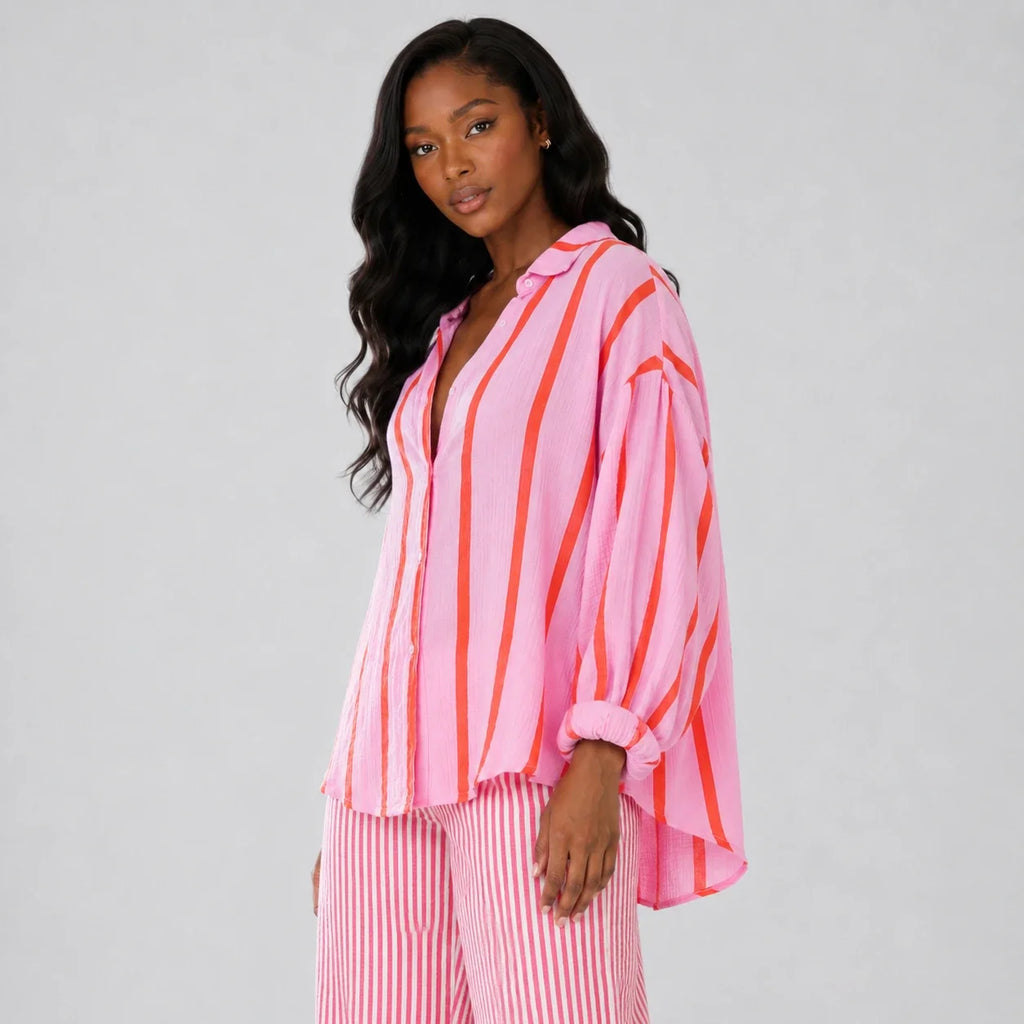 Striped Resort Shirt Set WHD0606184