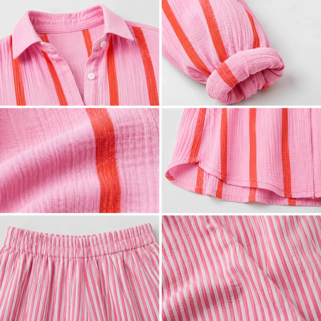 Striped Resort Shirt Set WHD0606184
