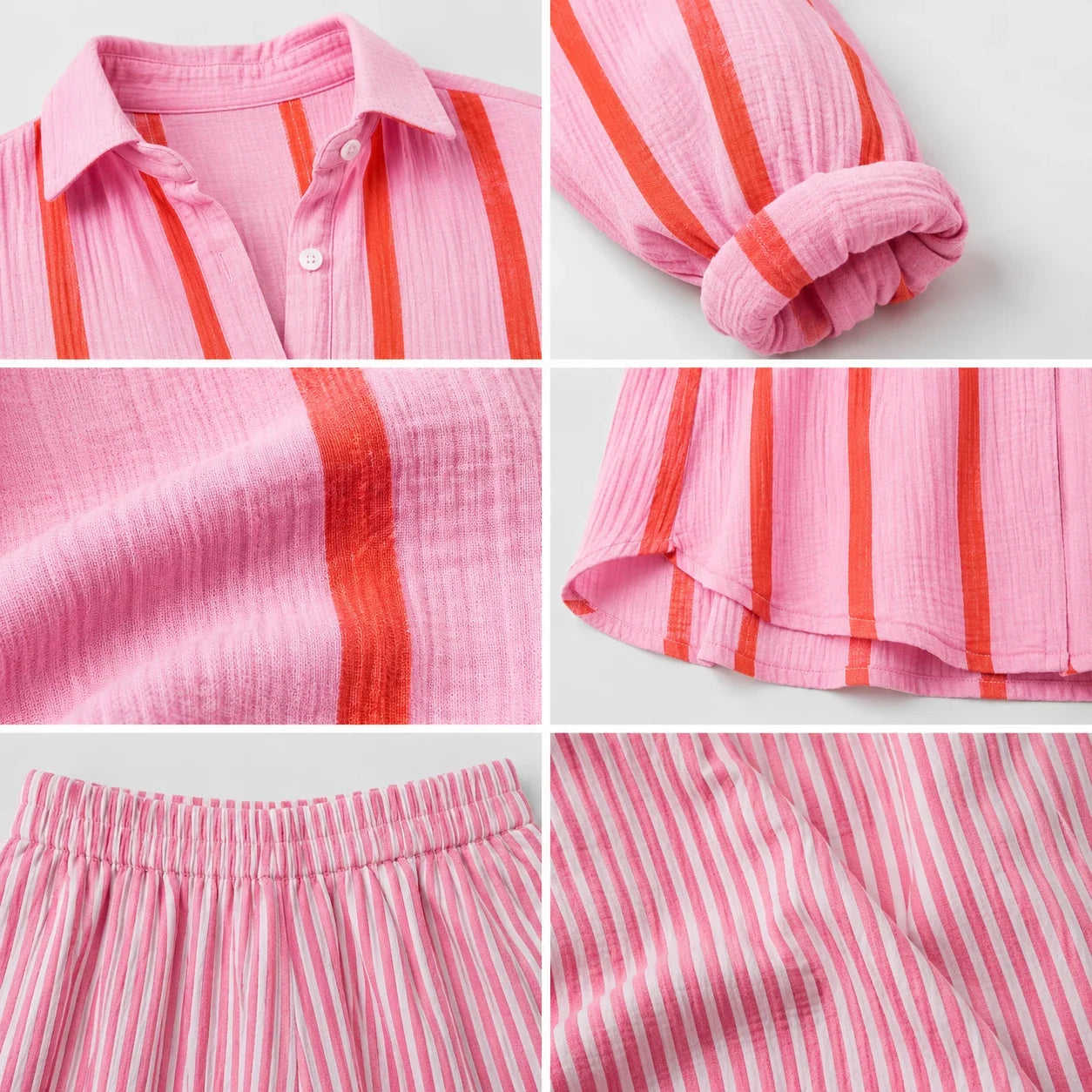 Striped Resort Shirt Set WHD0606184