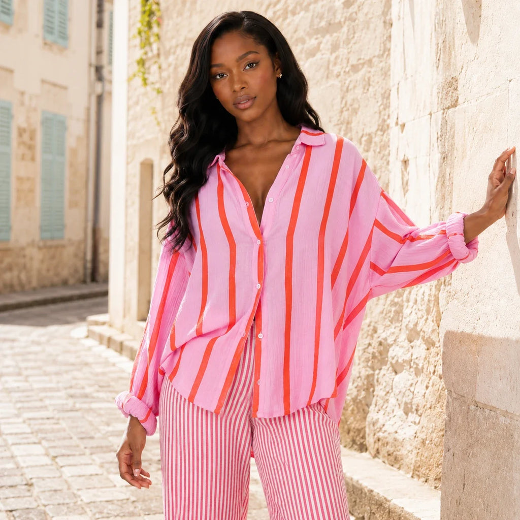 Striped Resort Shirt Set WHD0606184