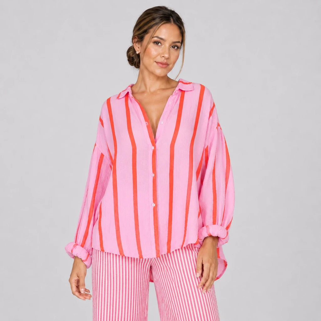 Striped Resort Shirt Set WHD0606184