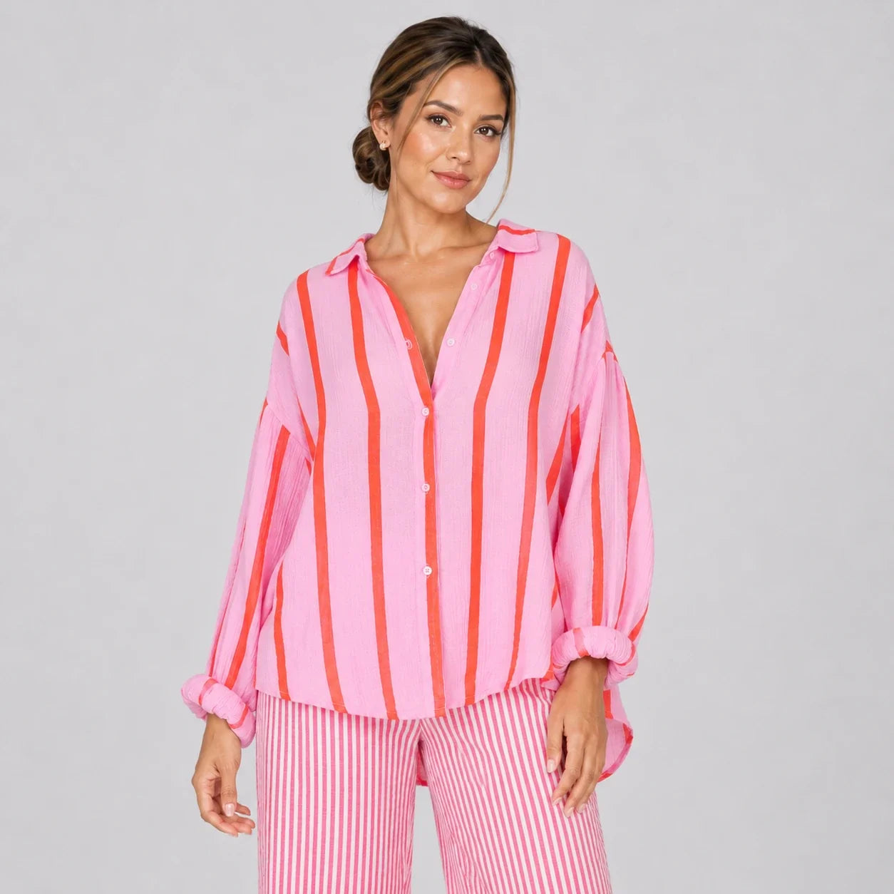 Striped Resort Shirt Set WHD0606184