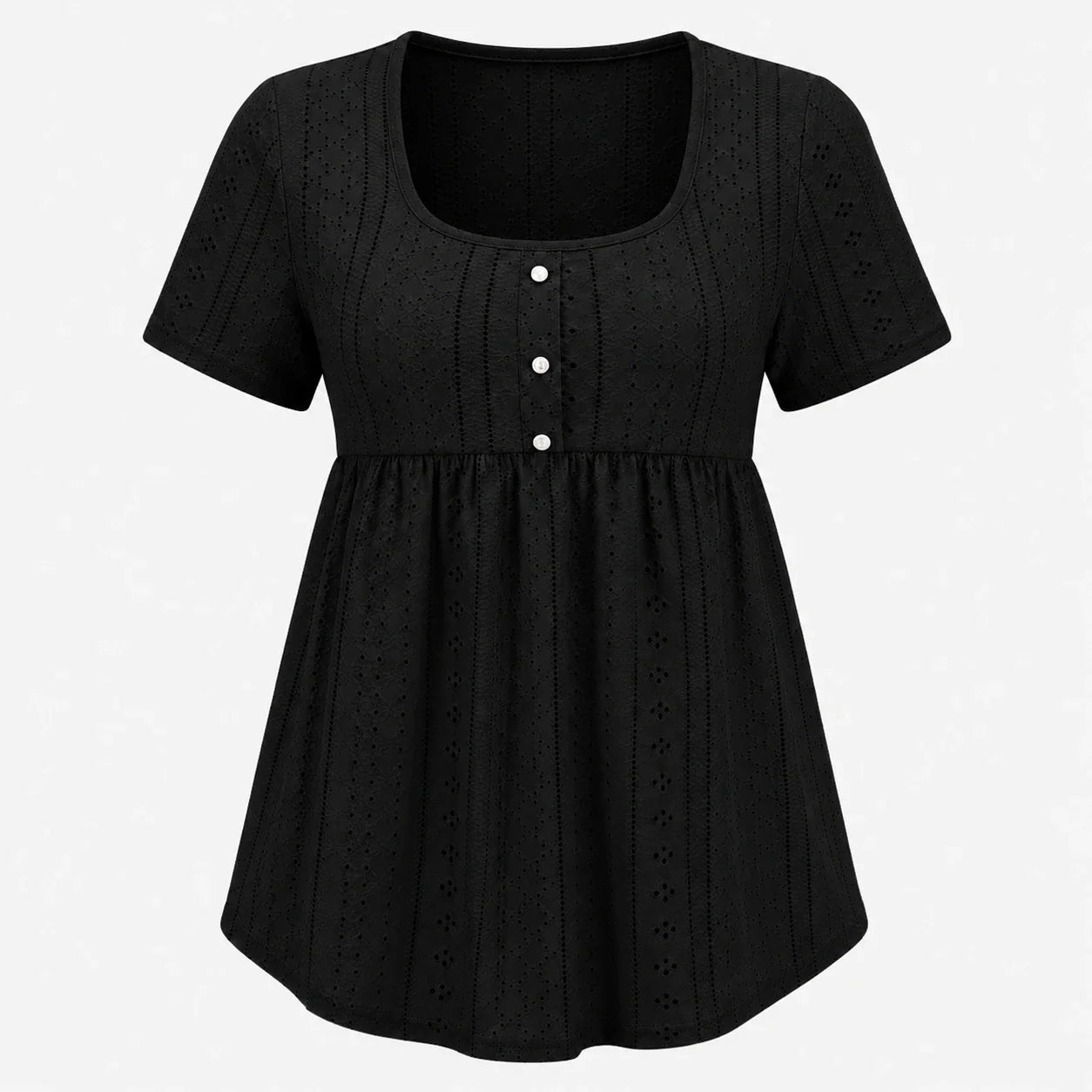 Eyelet Babydoll Tunic Top WHD0606185