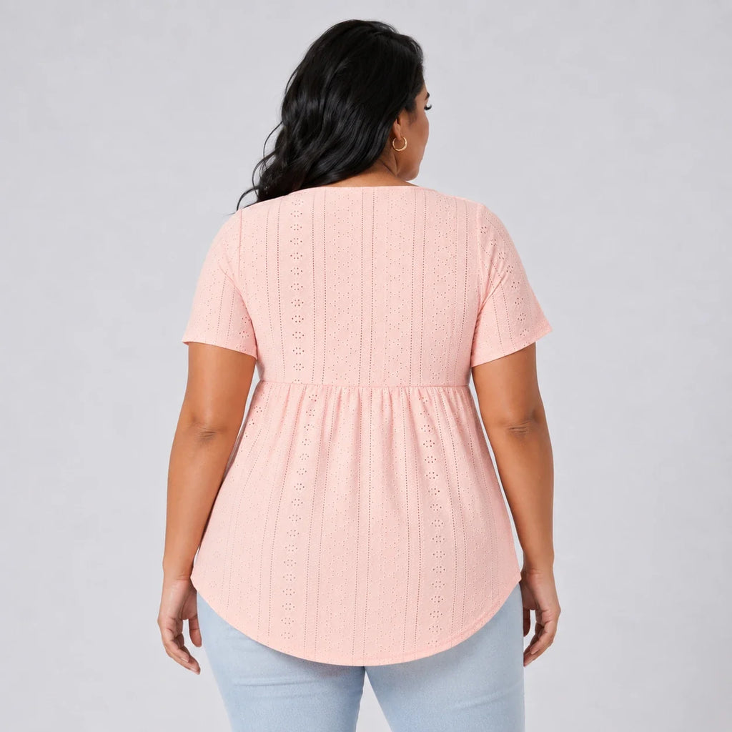 Eyelet Babydoll Tunic Top WHD0606185