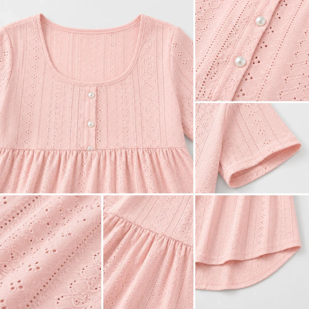 Eyelet Babydoll Tunic Top WHD0606185