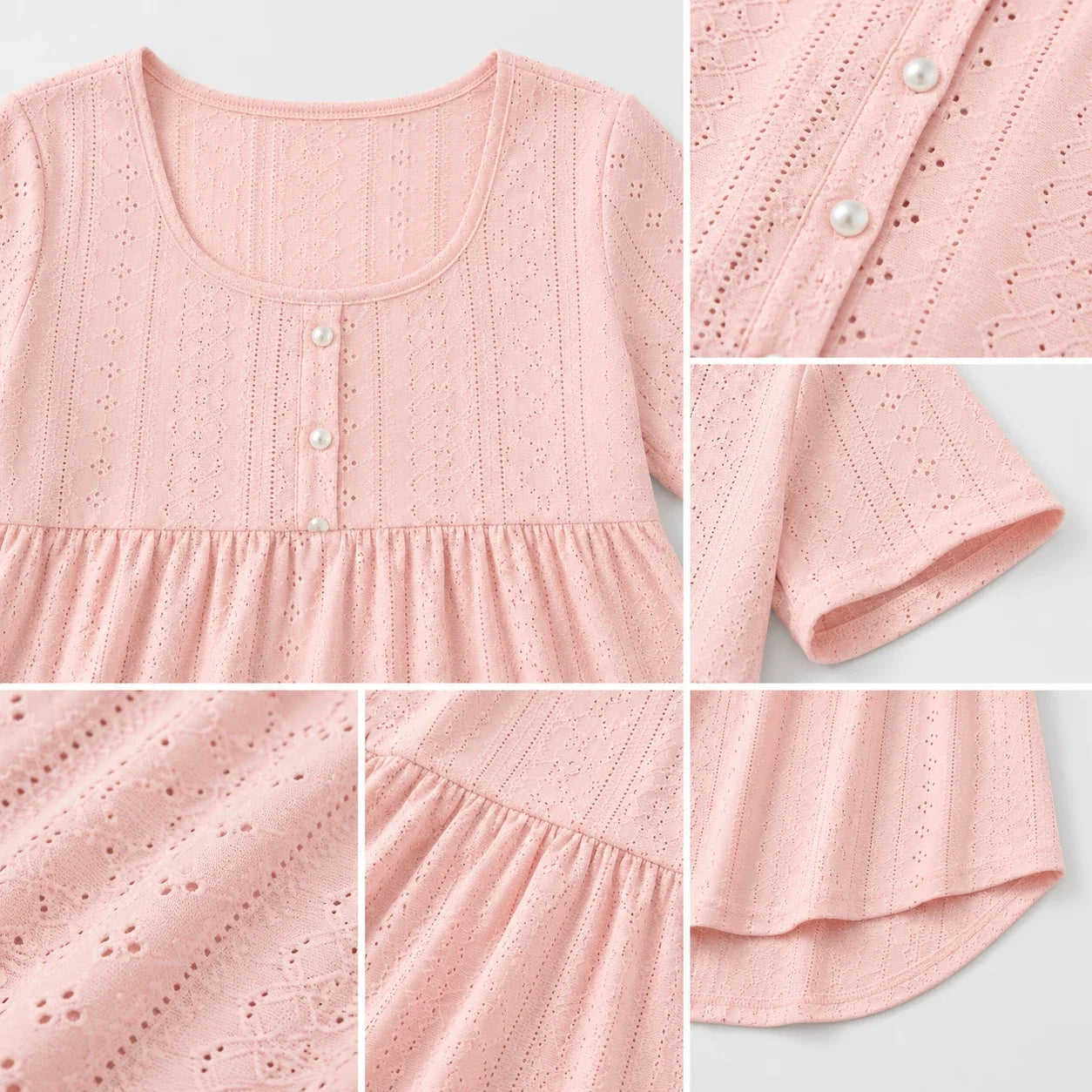 Eyelet Babydoll Tunic Top WHD0606185