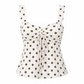 Polka Dot Tie Front Top WHD0606186