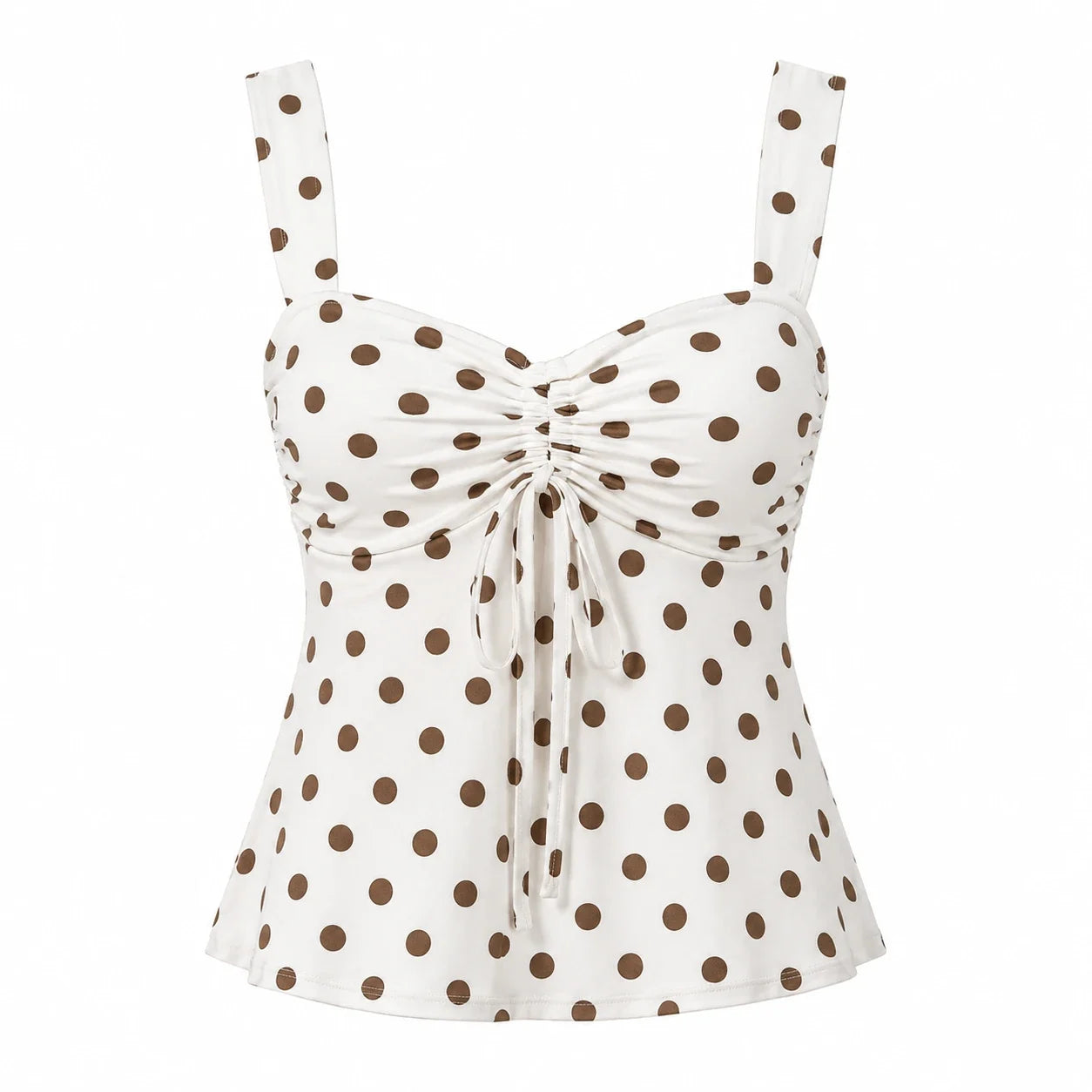 Polka Dot Tie Front Top WHD0606186