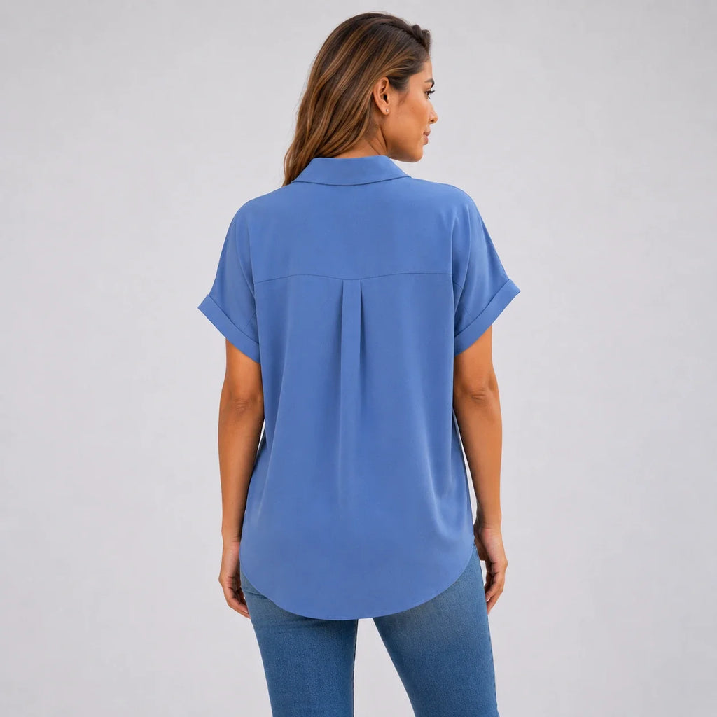 Relaxed Button Front Shirt WHD0606189