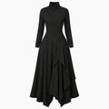 Asymmetric Turtleneck Maxi Dress WHD0606193