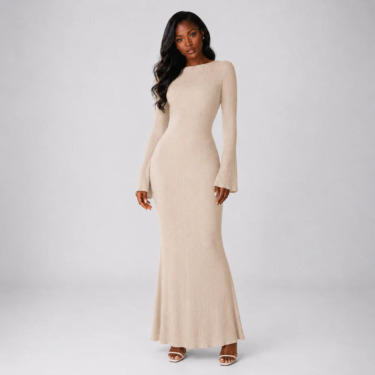 Textured Knit Maxi Dress WHD0606194