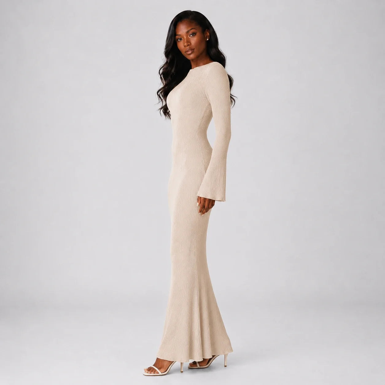 Textured Knit Maxi Dress WHD0606194