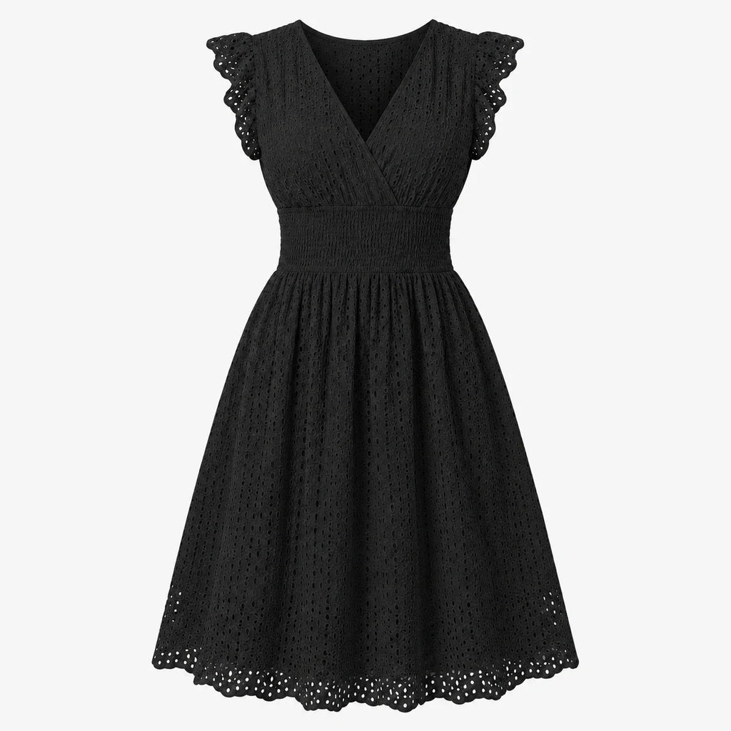 Eyelet Smocked Midi Dress WHD0606196
