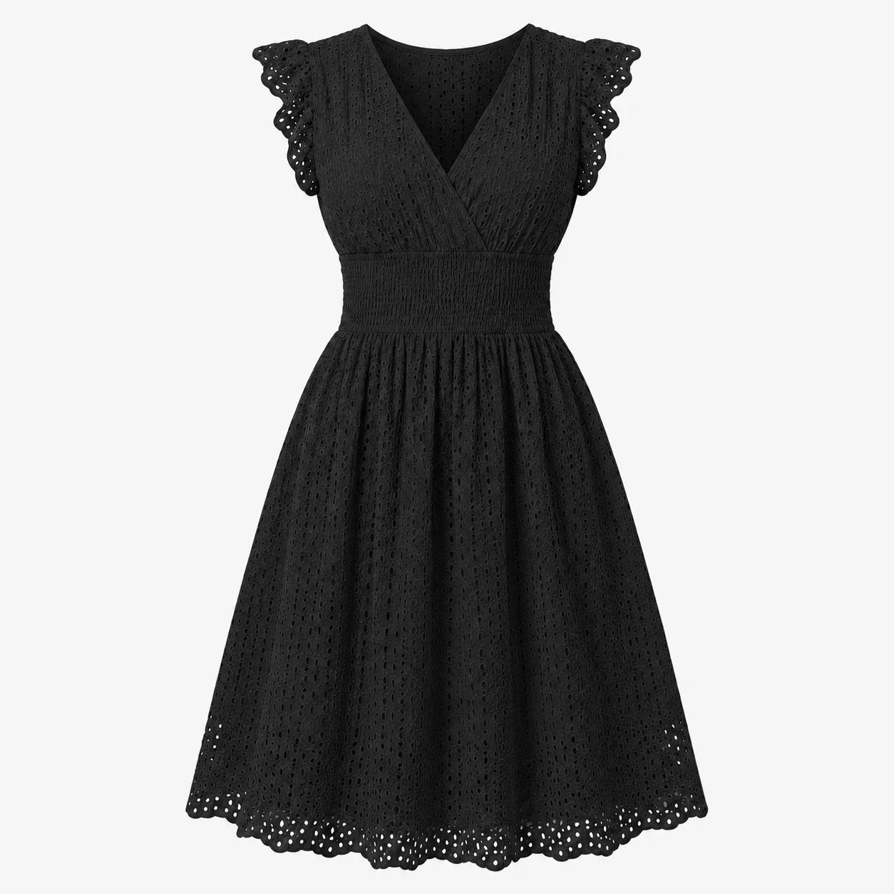 Eyelet Smocked Midi Dress WHD0606196