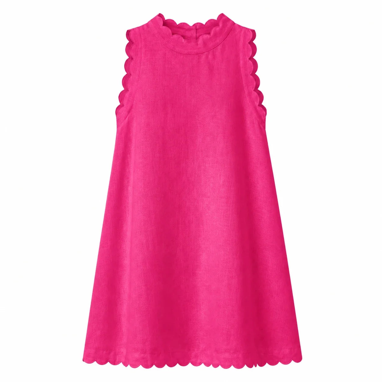 Scalloped Sleeveless Mini Dress WHD0606197