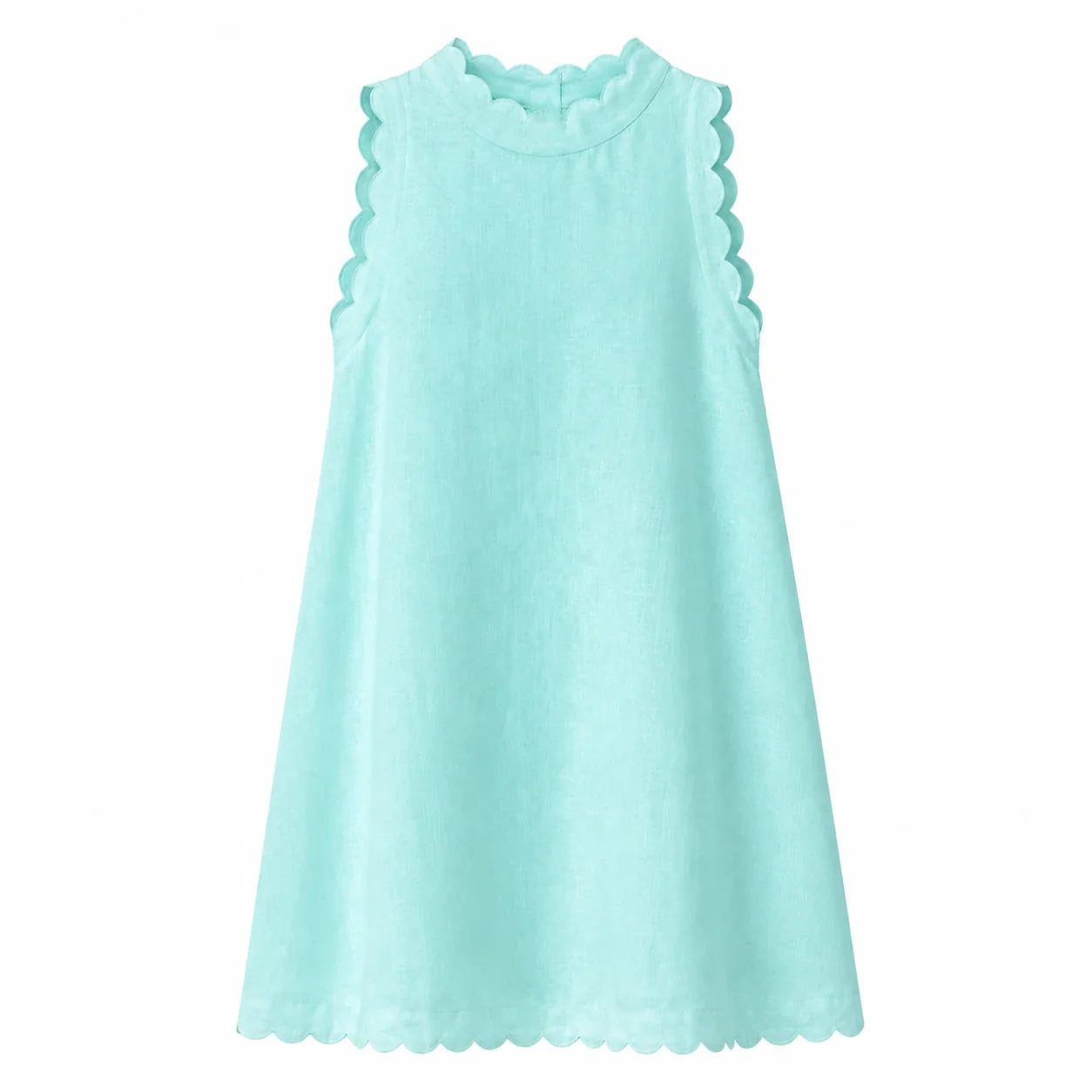 Scalloped Sleeveless Mini Dress WHD0606197