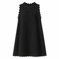 Scalloped Sleeveless Mini Dress WHD0606197