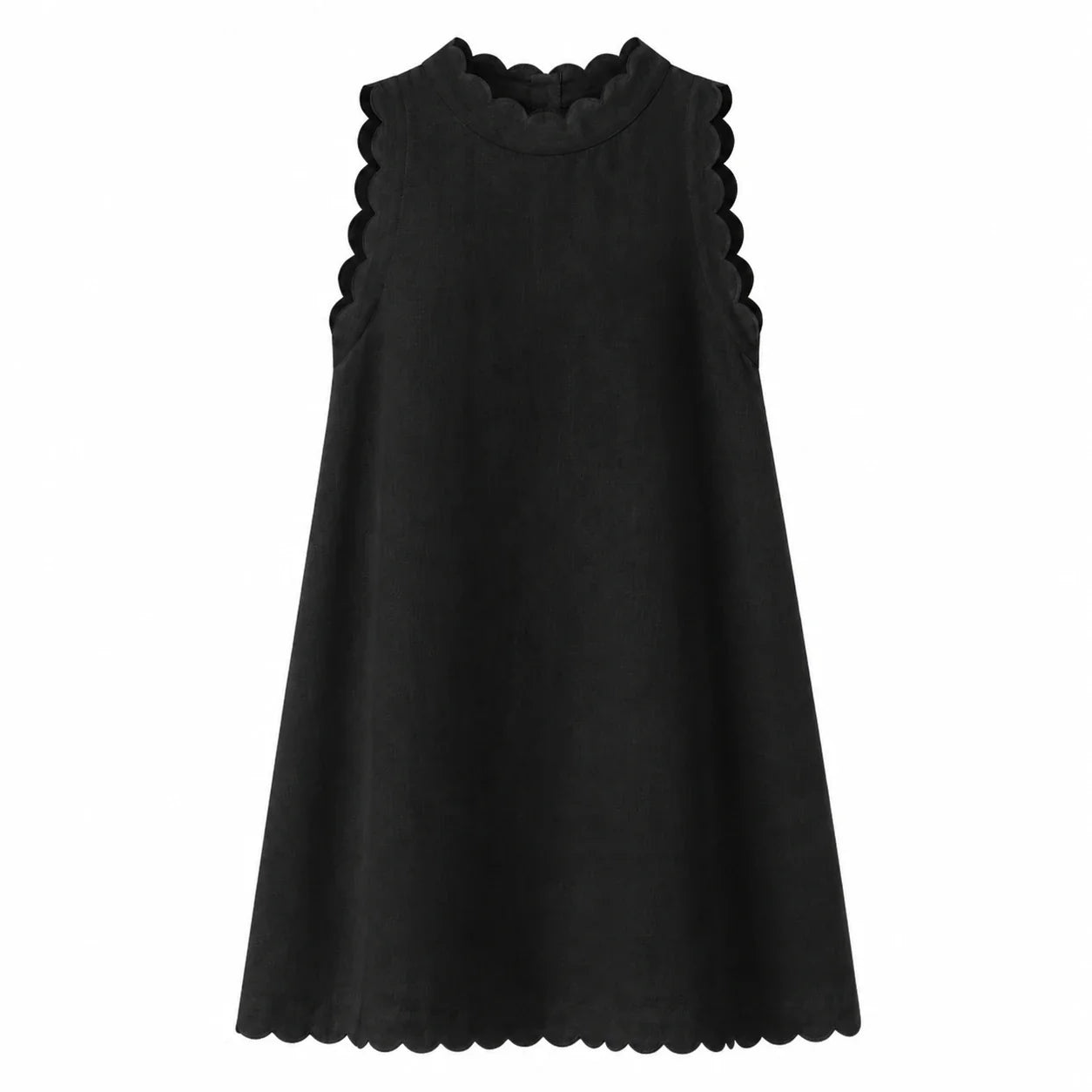 Scalloped Sleeveless Mini Dress WHD0606197