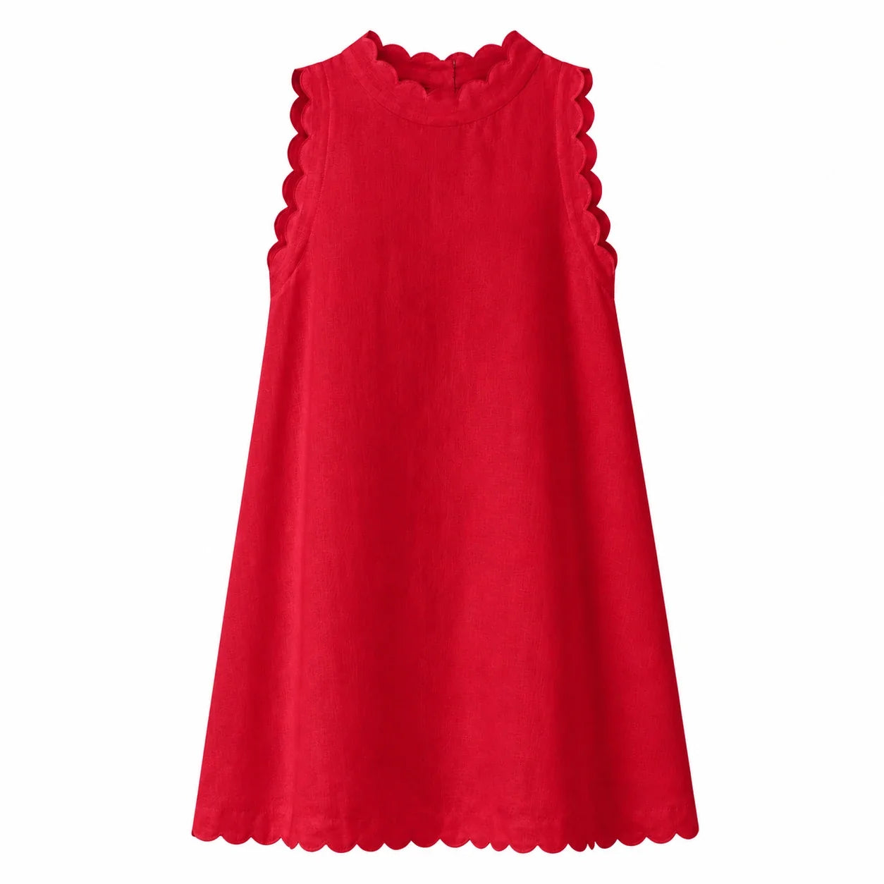 Scalloped Sleeveless Mini Dress WHD0606197