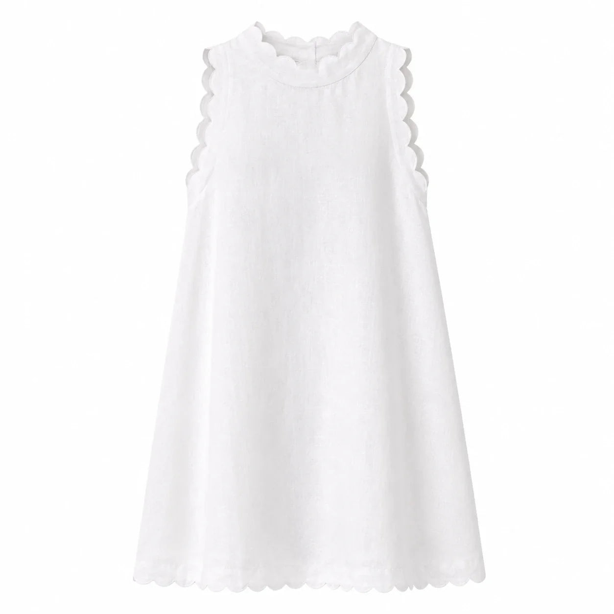 Scalloped Sleeveless Mini Dress WHD0606197