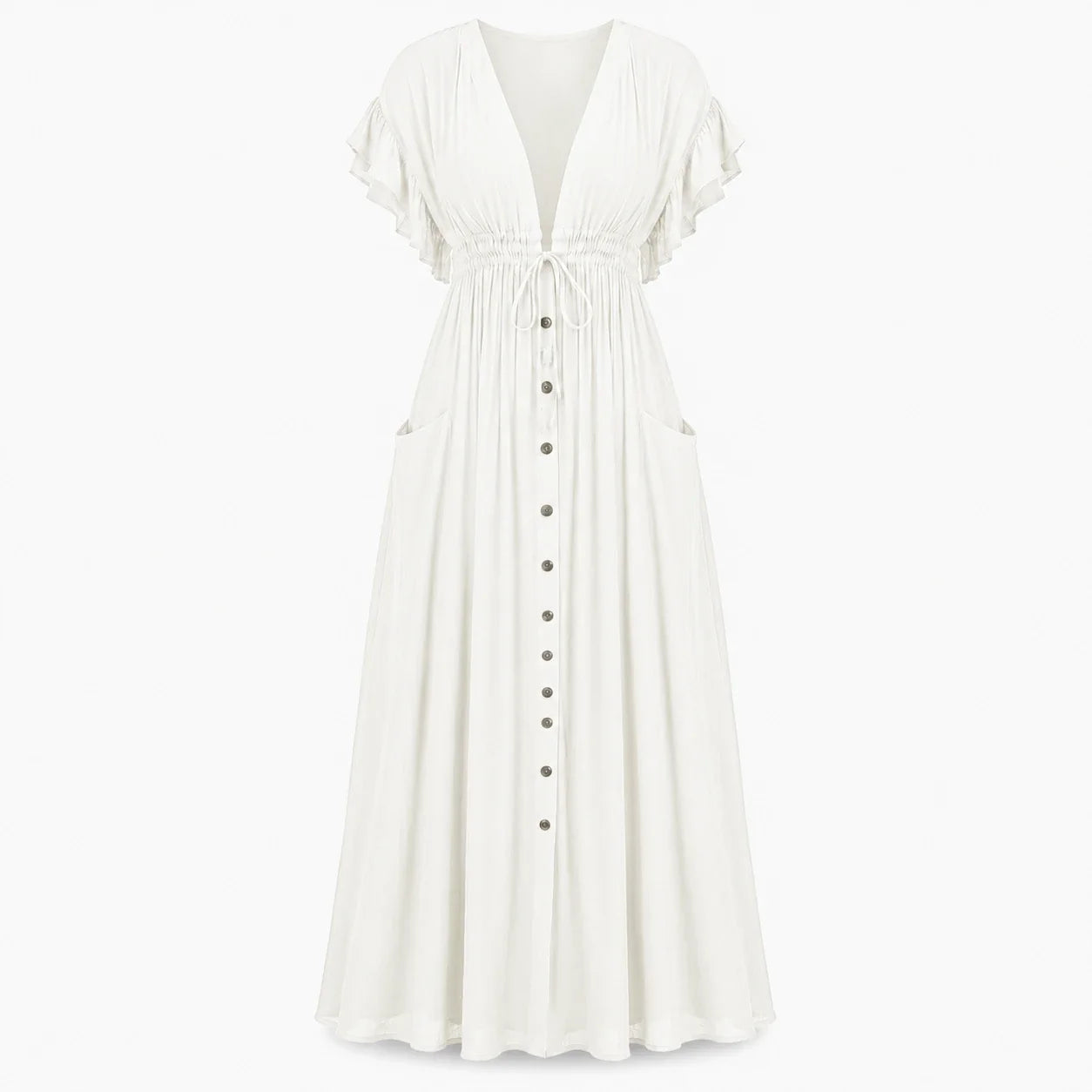 Ruffle Sleeve Maxi Dress WHD0606198