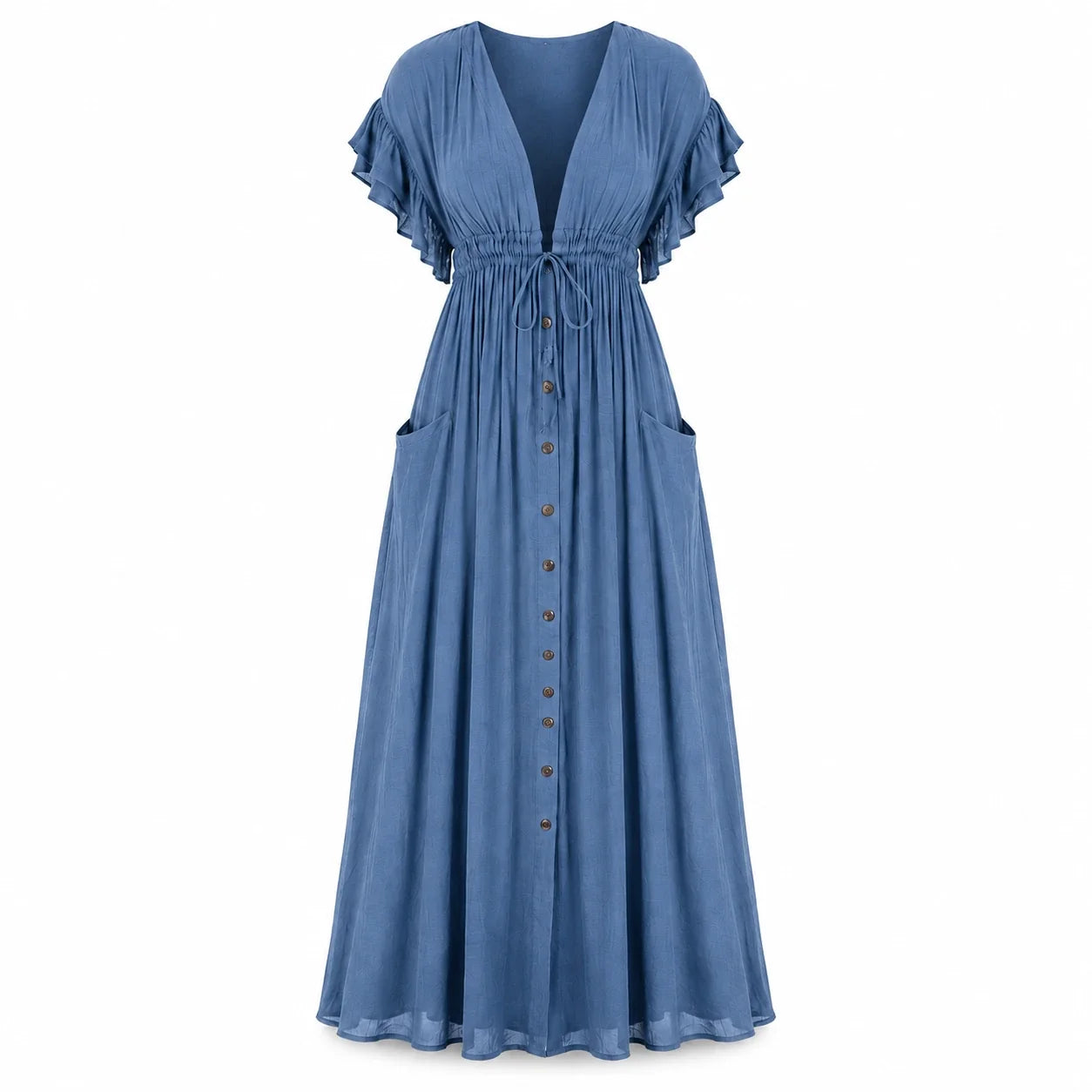 Ruffle Sleeve Maxi Dress WHD0606198