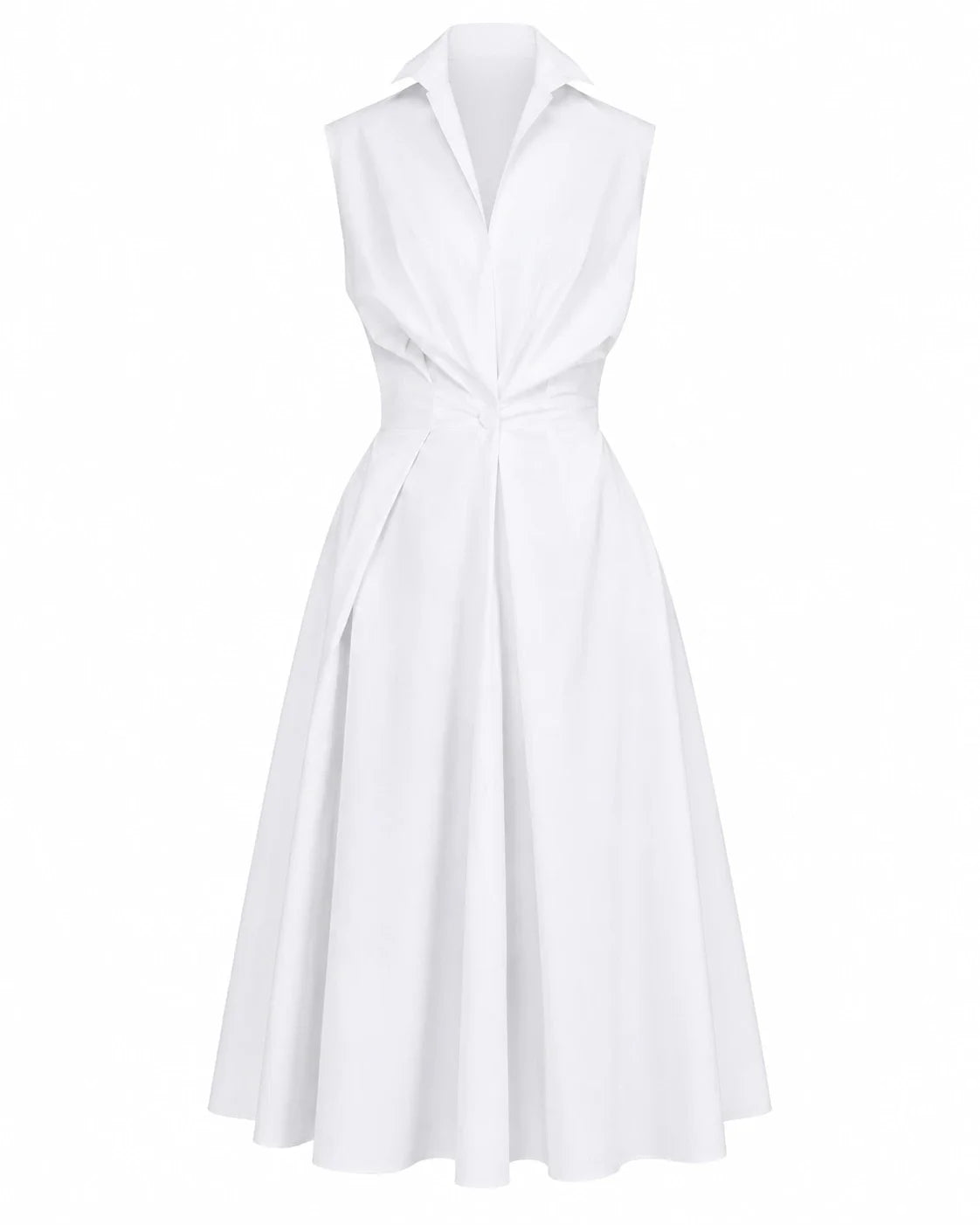 Sleeveless Collared Midi Dress WHD0606200
