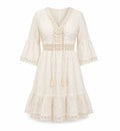 Eyelet Lace Tassel Mini Dress WHD0606201