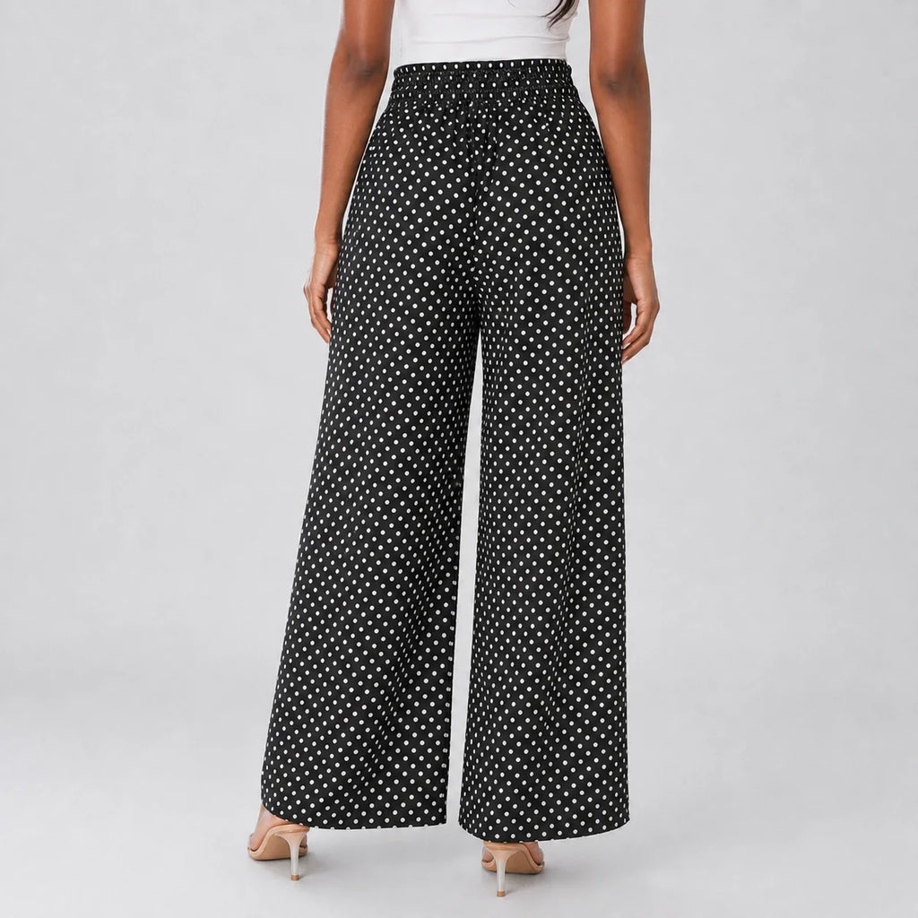 Polka Dot Wide Leg Pants WHD0606204