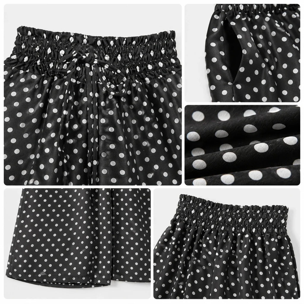 Polka Dot Wide Leg Pants WHD0606204