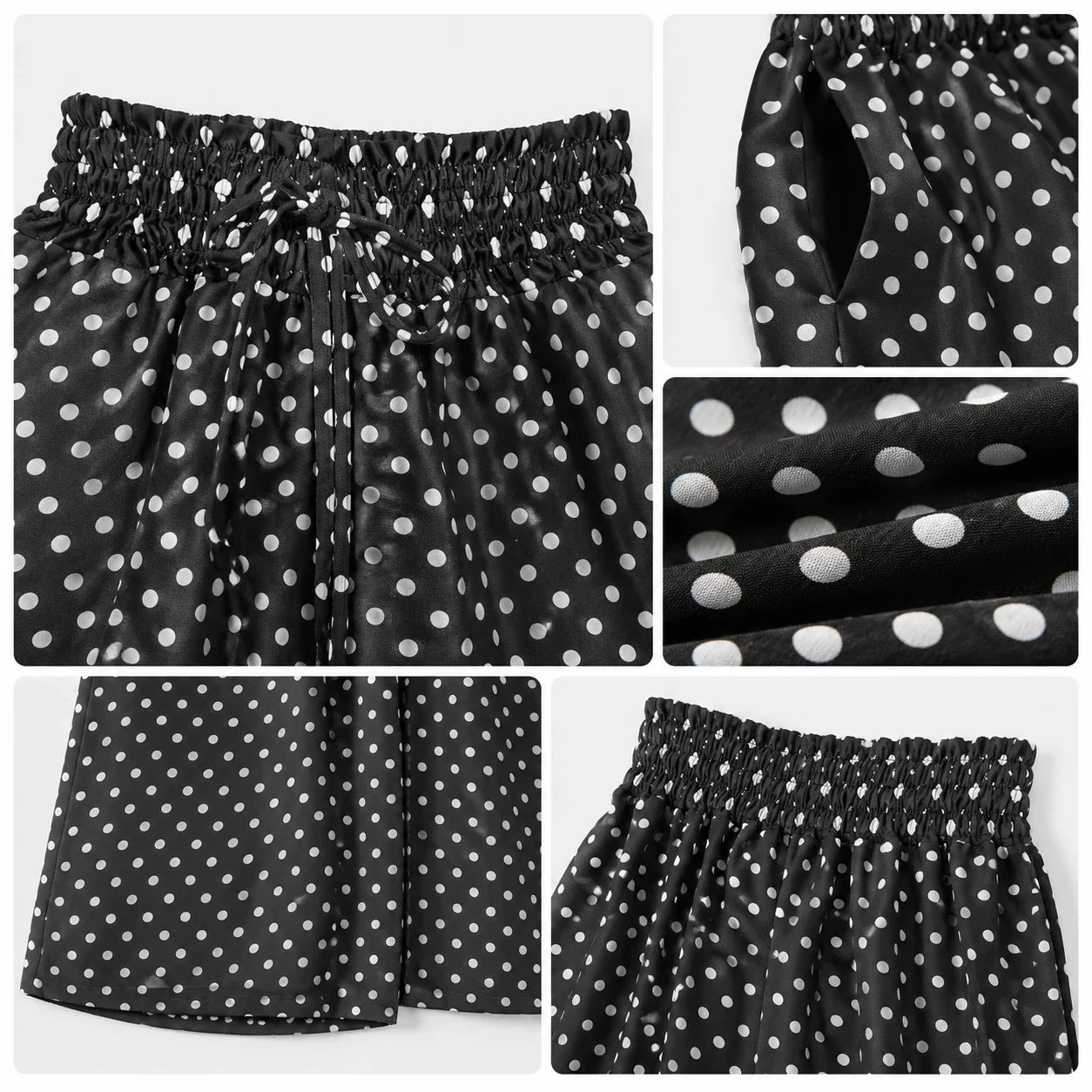 Polka Dot Wide Leg Pants WHD0606204