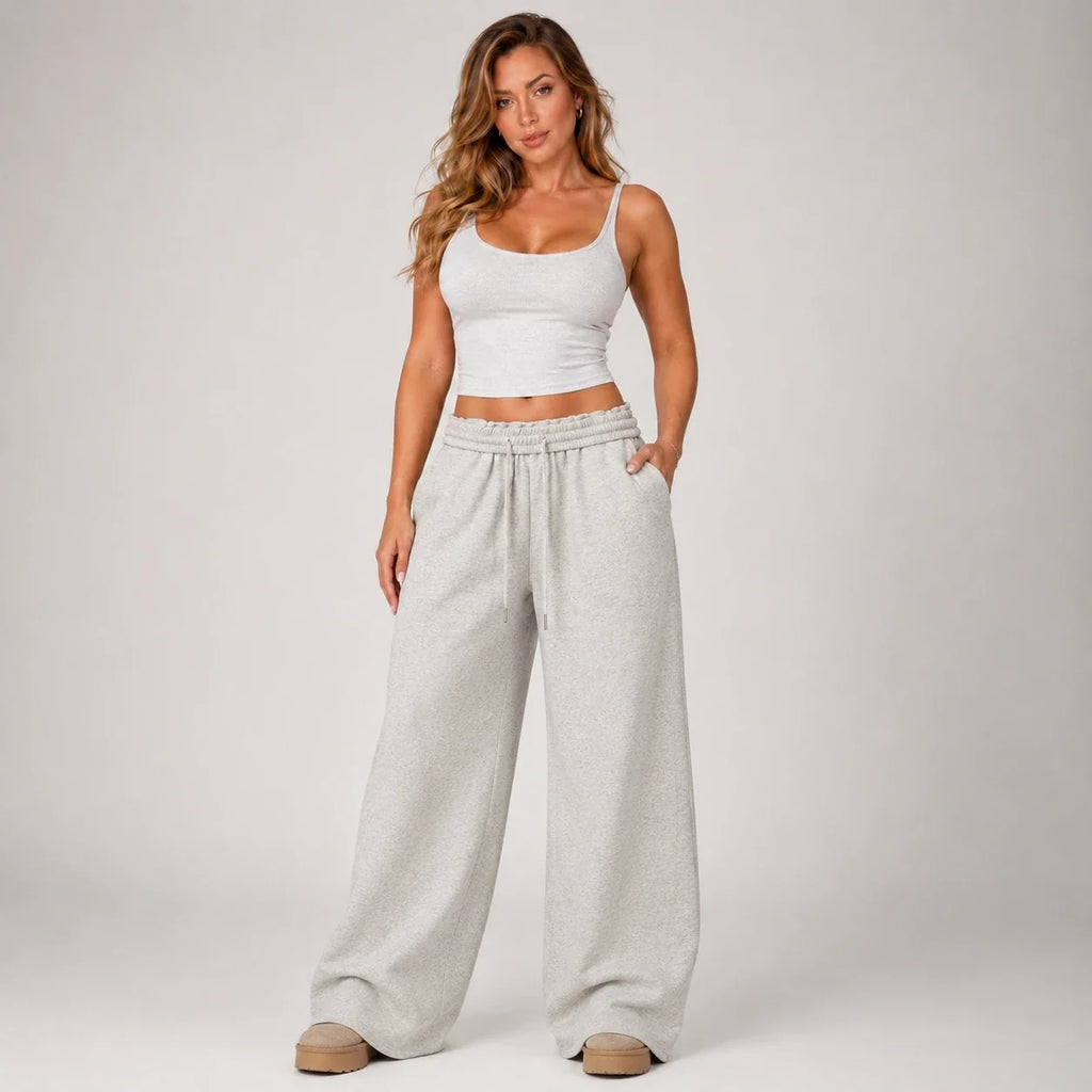 Drawstring Wide Leg Sweatpants WHD0606206