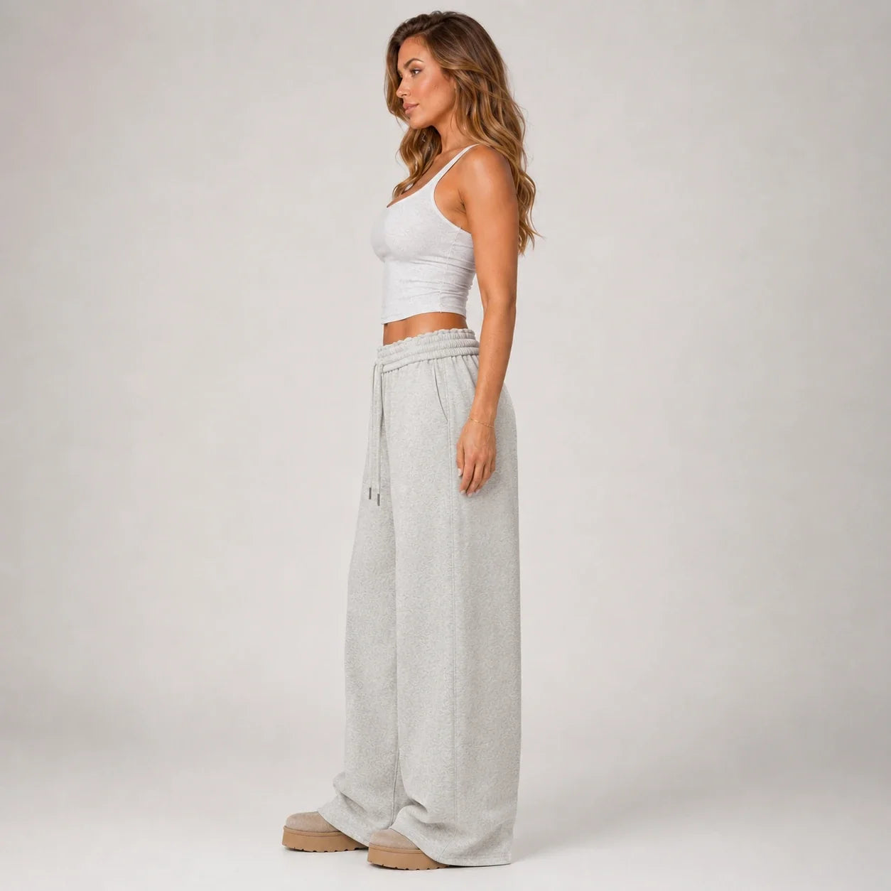 Drawstring Wide Leg Sweatpants WHD0606206