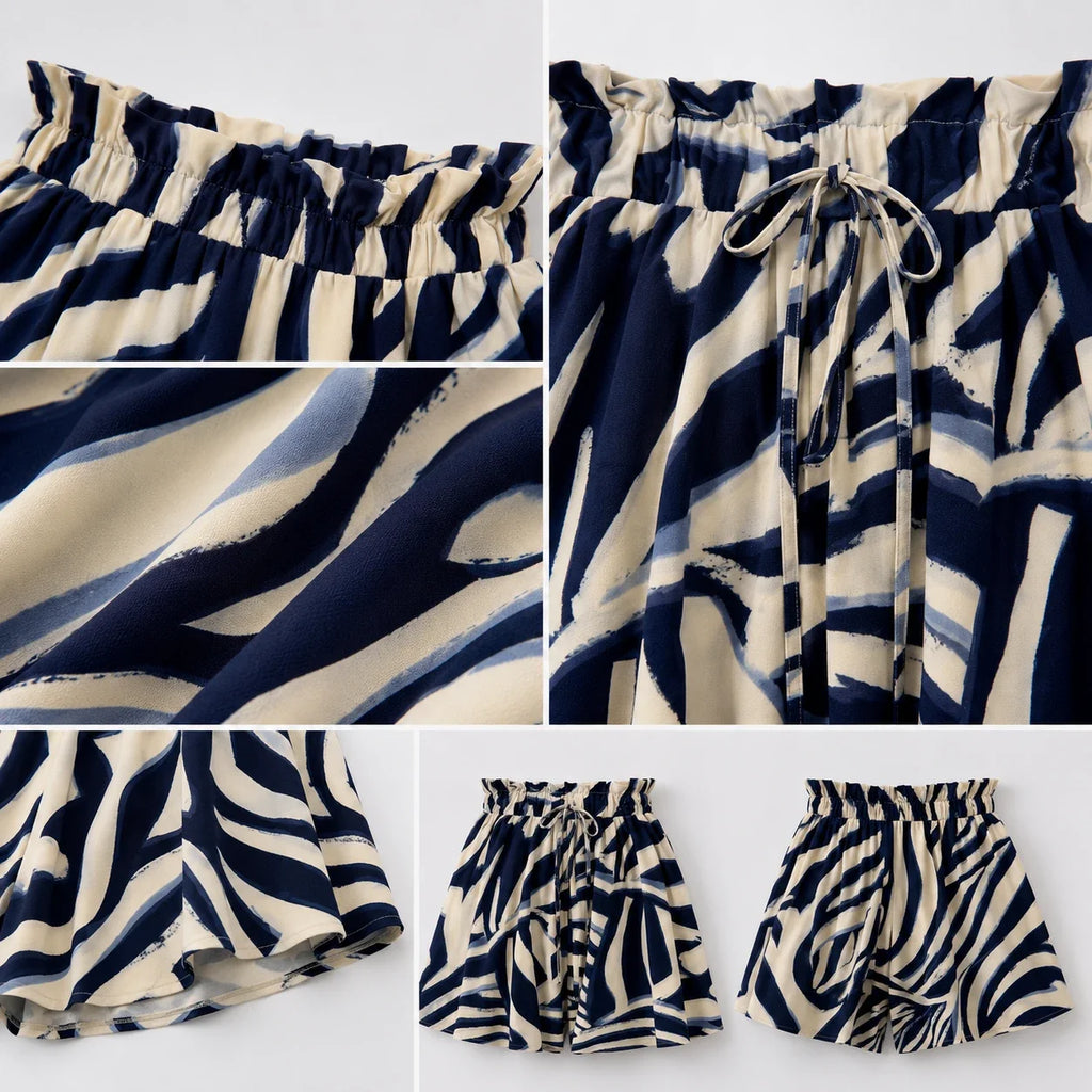 Printed Drawstring Skort WHD0606207