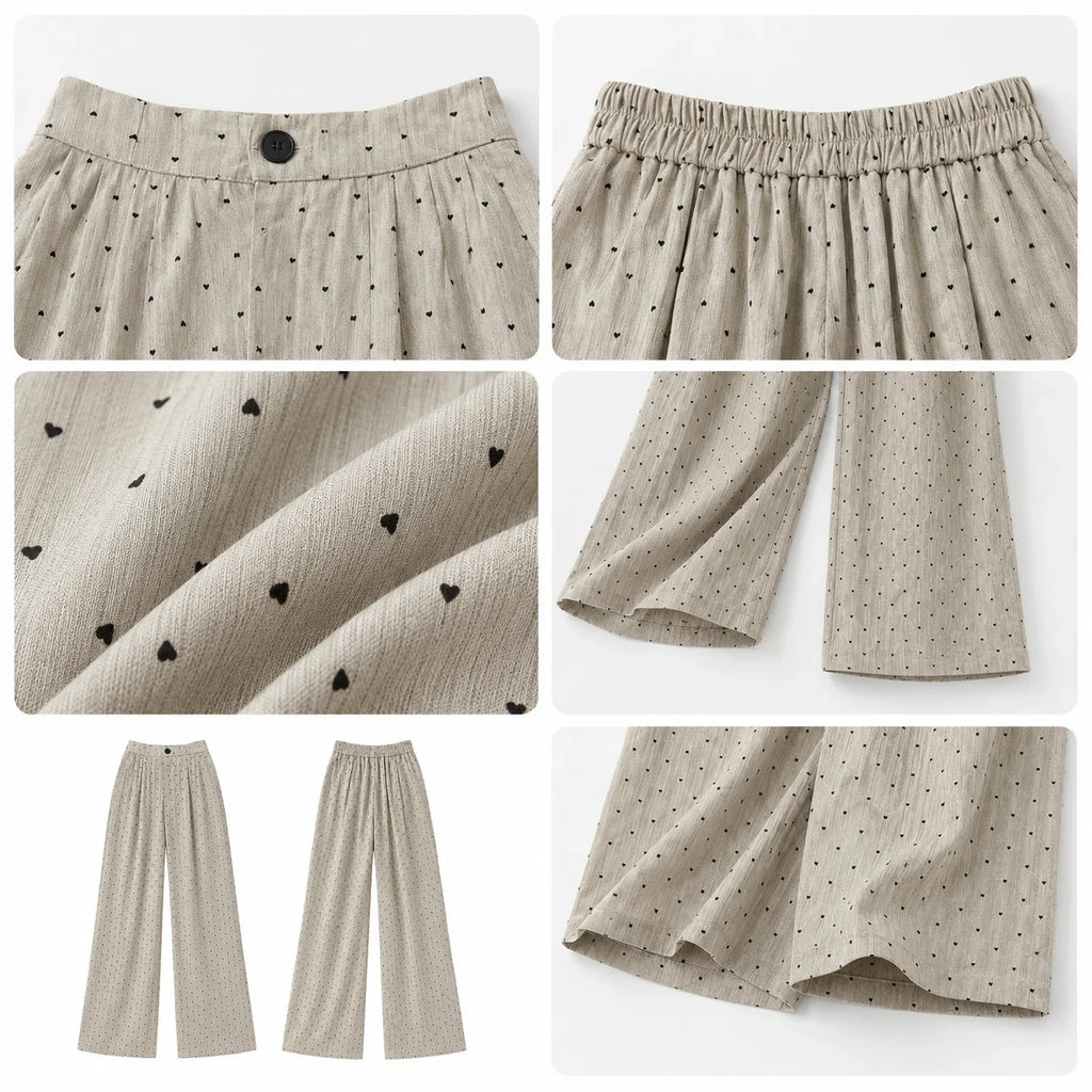 Mini Heart Wide Leg Pants WHD0606208